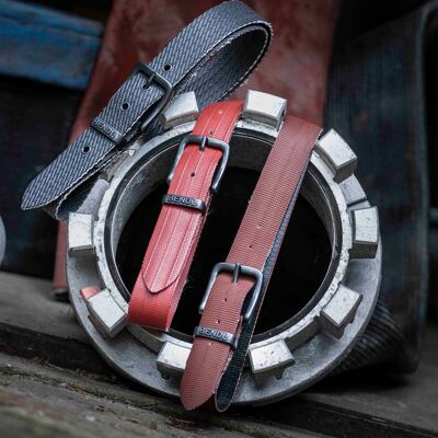 Bendl Upcycled Firehose belts | Rude line