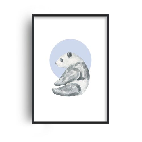 Watercolour Panda Print - A2 (42x59.4cm) - Black Frame