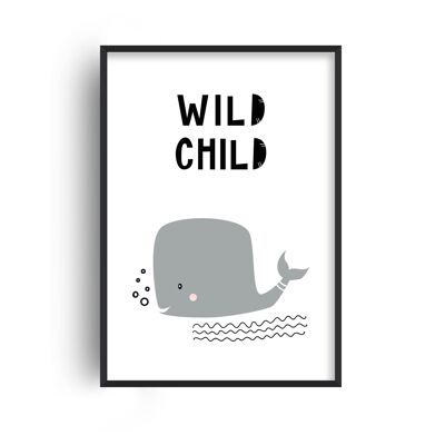 Wild Child Animal Pop Print - A4 (21x29.7cm) - White Frame