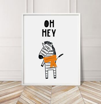 Oh Hey Animal Pop Print - A2 (42 x 59,4 cm) - Impression uniquement 3