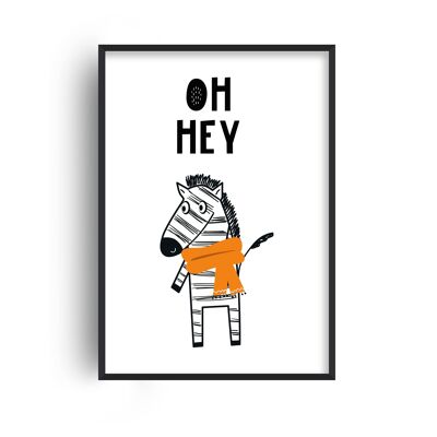 Oh Hey Animal Pop Print - A2 (42x59.4cm) - Black Frame
