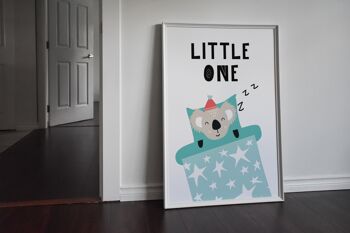 Little One Animal Pop Print - A4 (21x29,7cm) - Cadre Blanc 2