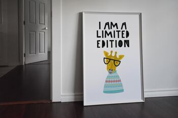 I Am Édition Limitée Animal Pop Print - 20x28inchesx50x70cm - Cadre Noir 2