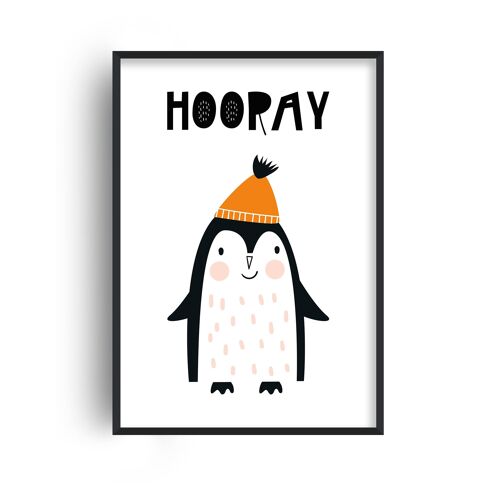 Hooray Animal Pop Print - A4 (21x29.7cm) - White Frame
