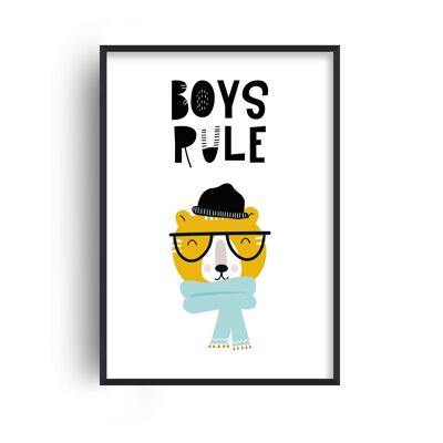 Boys Rule Animal Pop Print - A5 (14.7x21cm) - Print Only