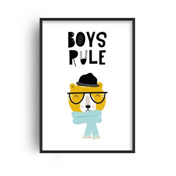 Boys Rule Animal Pop Print - A2 (42 x 59,4 cm) - Impression uniquement 1