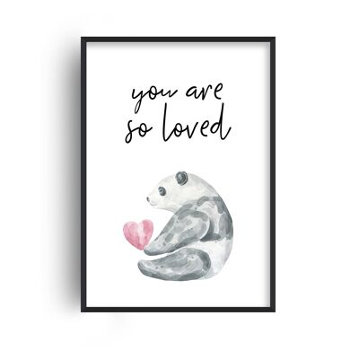 You Are So Loved Panda Print - A4 (21x29.7cm) - Black Frame