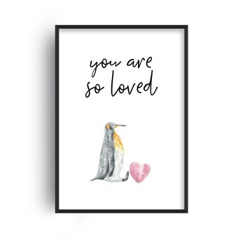 Impression de pingouins You Are So Loved - A2 (42x59,4cm) - Cadre noir 1