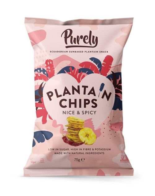 Purely plantain chips nice & spicy - sharing bag