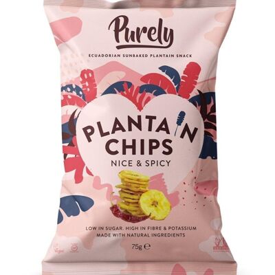 Purely plantain chips nice & spicy - sharing bag