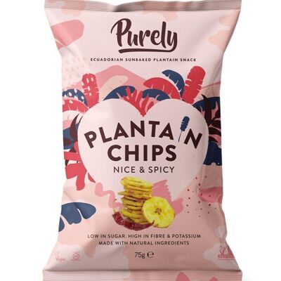 Purely plantain chips nice & spicy - sharing bag