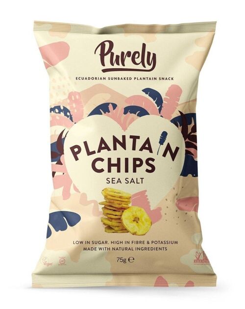 Purely plantain chips sea salt - sharing bag