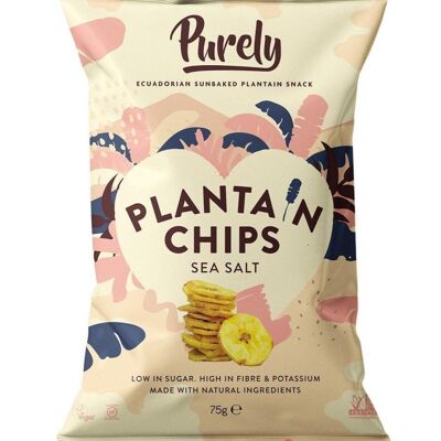 Purely plantain chips sea salt - sharing bag