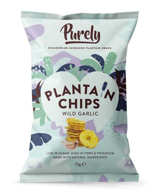 Purely plantain chips wild garlic - sharing bag