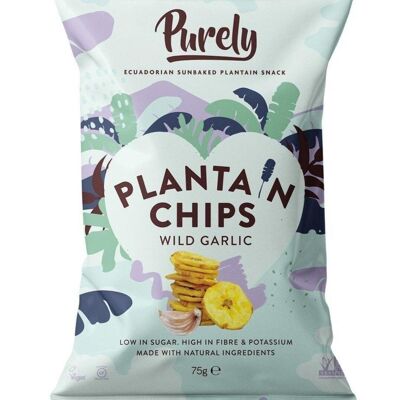 Purely plantain chips wild garlic - sharing bag