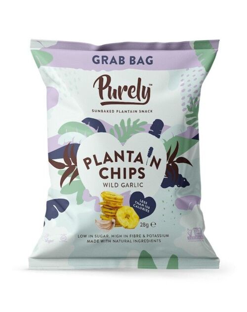 Purely plantain chips wild garlic grab & go