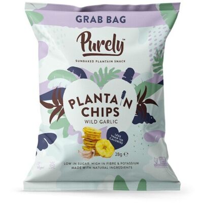 Purely plantain chips wild garlic grab & go
