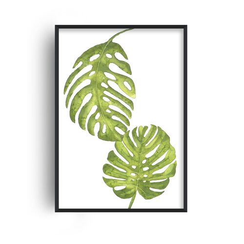 Light Green Plants Print - A4 (21x29.7cm) - Black Frame