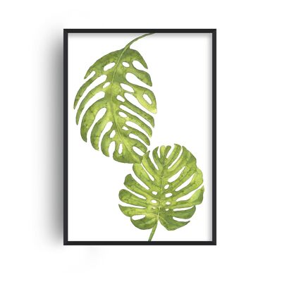 Light Green Plants Print - A4 (21x29.7cm) - White Frame