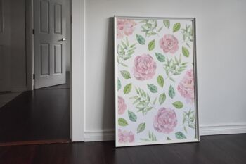 Imprimé floral rose - A2 (42x59,4 cm) - Impression uniquement 2