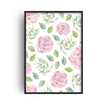 Imprimé floral rose - 20 x 28 pouces x 50 x 70 cm - Impression uniquement 1