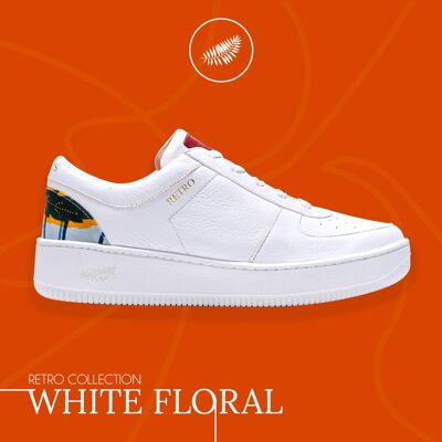 Retro white floral 39