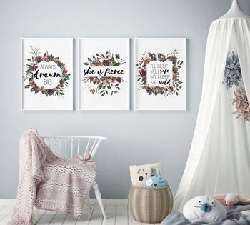 I'll Keep You Safe Automne Floral Print - A2 (42x59,4cm) - Imprimer uniquement 4