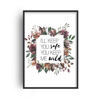 I'll Keep You Safe Automne Floral Print - 30x40inches/75x100cm - Print Only 1