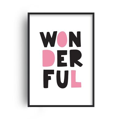 Wonderful Pink Print - A3 (29.7x42cm) - Black Frame