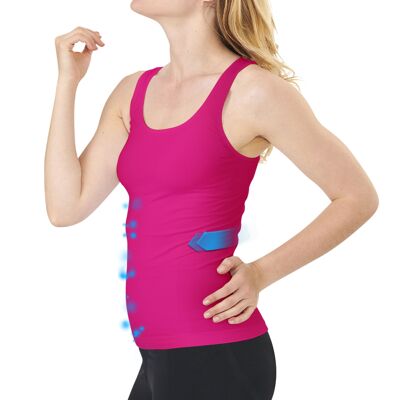 Fuchsia sport slimming top for women