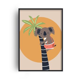 Koala dans un arbre imprimé - A2 (42x59,4cm) - Cadre noir 1