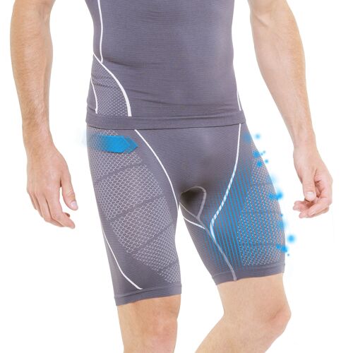 Cycliste de compression running gris pour homme