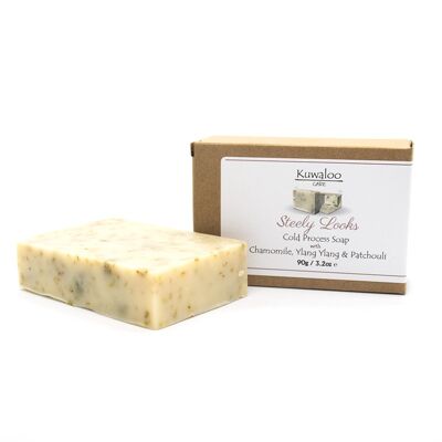 Steely Looks' Soap 90g - Chamomile , Ylang Ylang & Patchouli
