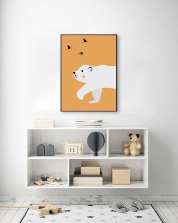 Imprimé animal ours polaire - A2 (42 x 59,4 cm) - Impression uniquement 2