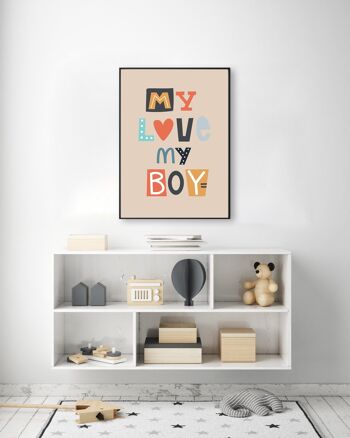 Impression My Love My Boy - A4 (21x29,7cm) - Cadre Noir 2