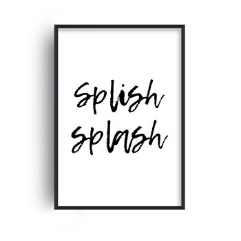 Impression Splish Splash - A3 (29,7x42cm) - Cadre Blanc 1