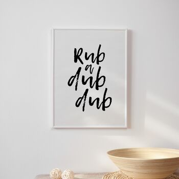 Rub a Dub Print - A4 (21x29,7 cm) - Cadre noir 2