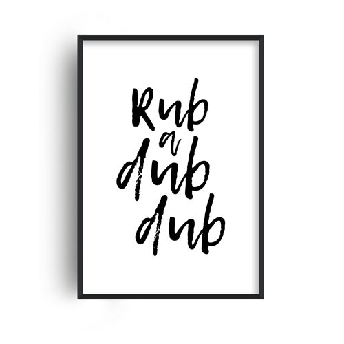 Rub a Dub Print - A2 (42x59.4cm) - Black Frame