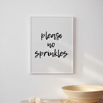 Please No Sprinkles Print - A3 (29,7x42cm) - Cadre noir 2