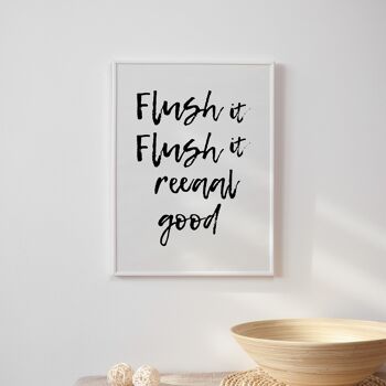 Flush It Real Good Print - A3 (29,7x42cm) - Cadre blanc 2