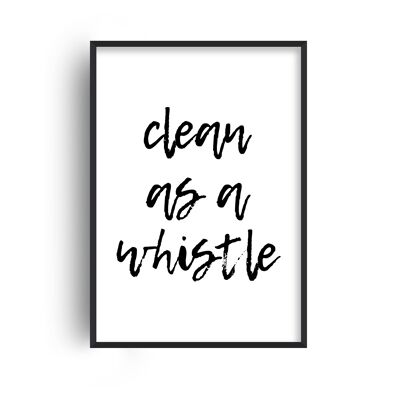 Clean as a Whistle Print - A4 (21x29.7cm) - Black Frame