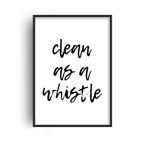 Clean as a Whistle Print - A2 (42x59.4cm) - Black Frame