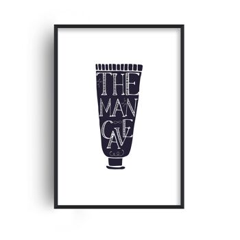 Man Cave Tube Silhouette Print - A3 (29,7x42cm) - Cadre Blanc 1