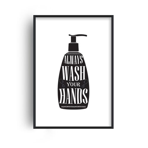 Wash Your Hands Silhouette Print - A3 (29.7x42cm) - Print Only