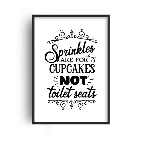 Sprinkles Are For Cakes Print - A4 (21x29.7cm) - Black Frame