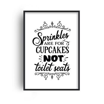 Sprinkles Are For Cakes Print - A2 (42x59,4cm) - Cadre noir 1