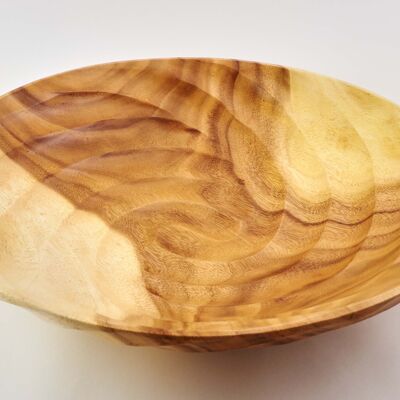 Wooden bowl - fruit bowl - salad bowl - model Eddy - natural - L (Øxh) 45cm x 10cm