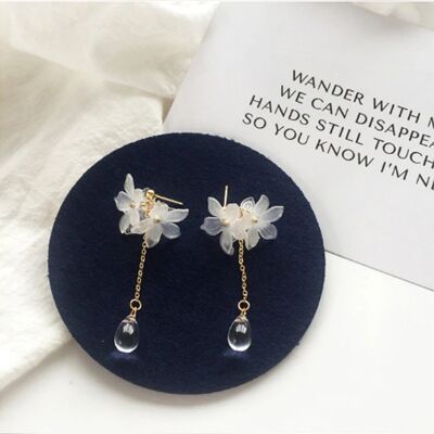 DROPS and small flowers earrings