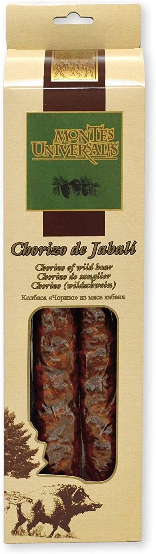 Chorizo Sarta Extra de Jabalí Estuchado Montes Universales (250g)