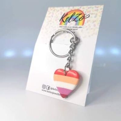 Porte-clés coeur lesbien
